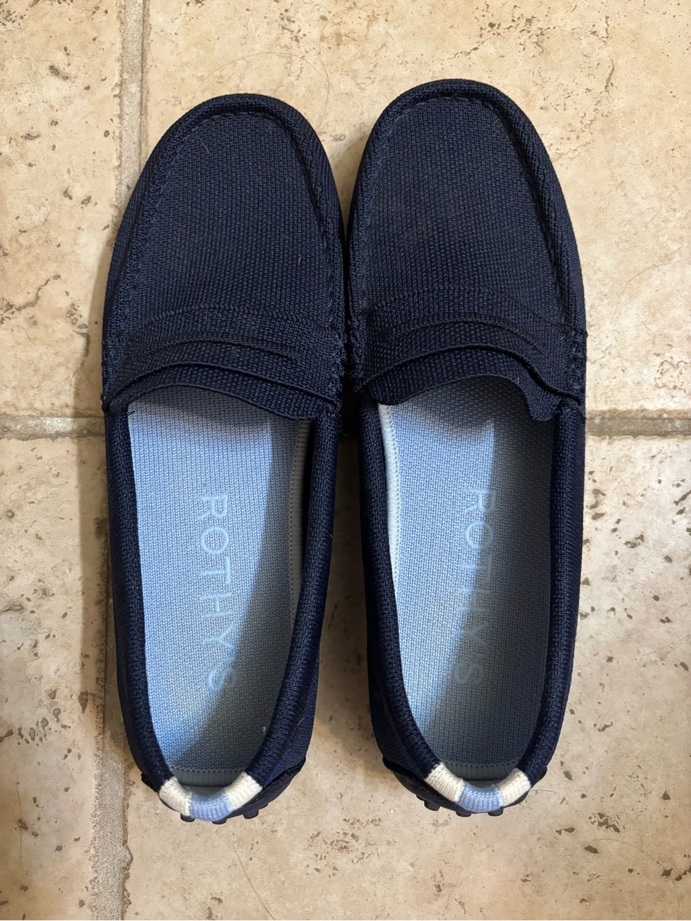 Rothy's Woman’s Navy Sapphire Driving Loafers (size 7.5)